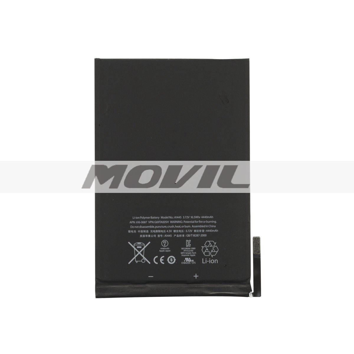 4440mAh Battery Replacement Part for Apple iPad Mini A1432 A1454 A1455